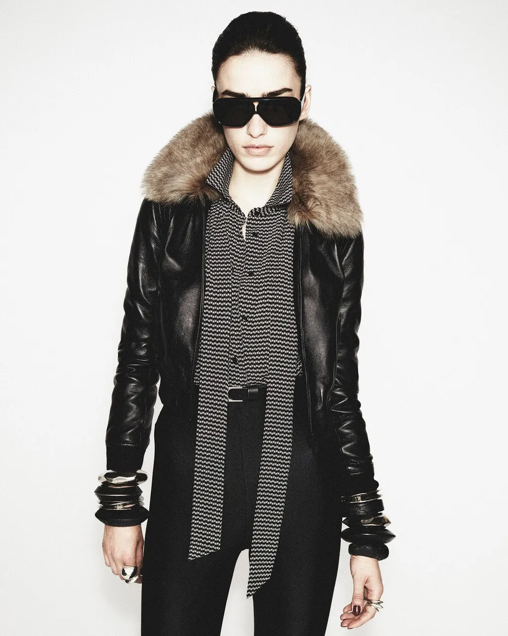 Jacket In Lambskin And Shearling