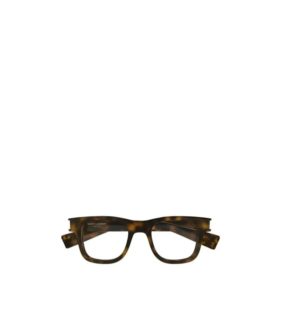 Tortoiseshell-Effect Square-Frame Glasses