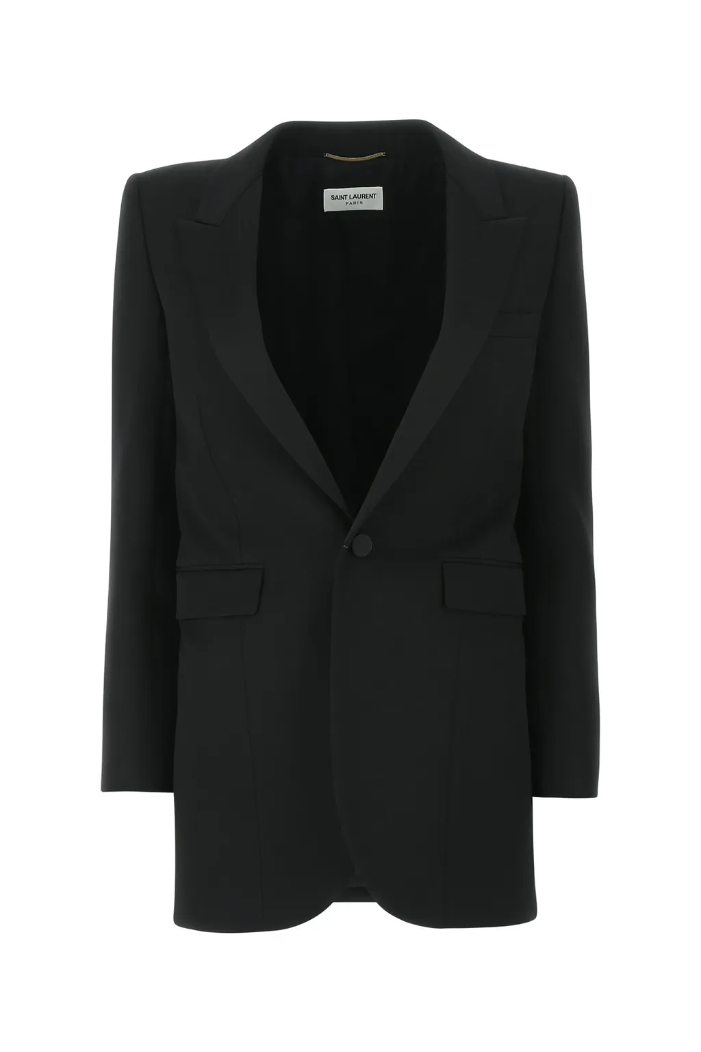 Single-Breasted Peak-Lapel Blazer