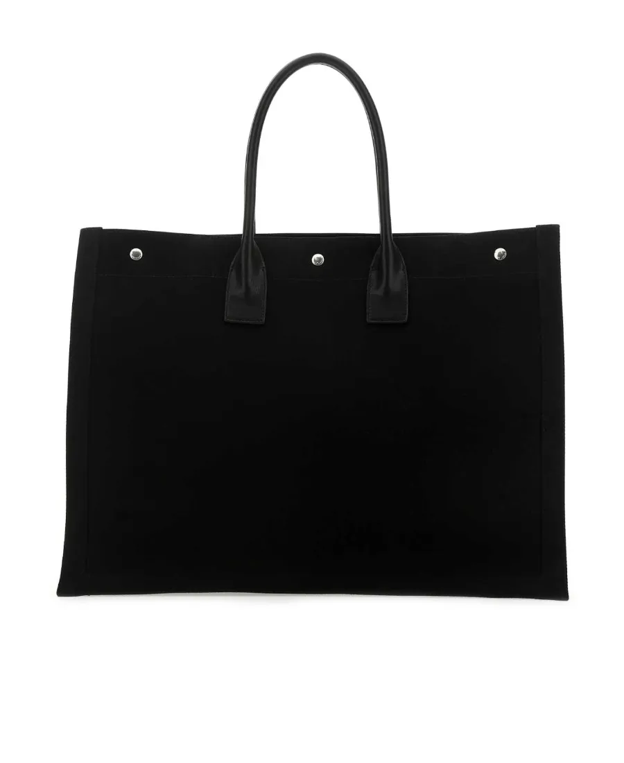 Rive Gauche Logo Printed Tote Bag