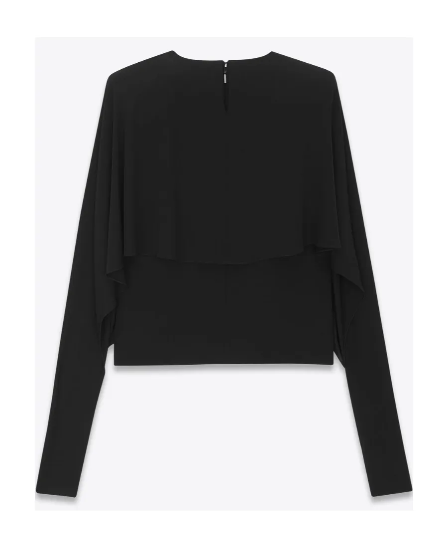 Flower Detailed Long-Sleeved Top