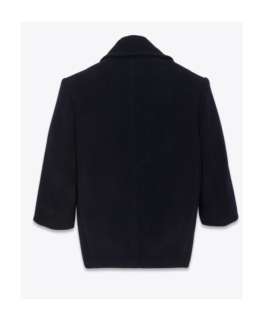 Double-Breasted Oversized Peacoat
