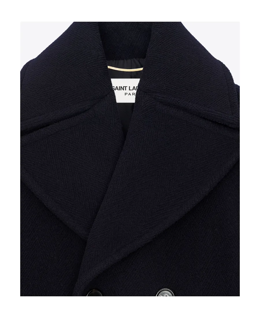 Double-Breasted Oversized Peacoat