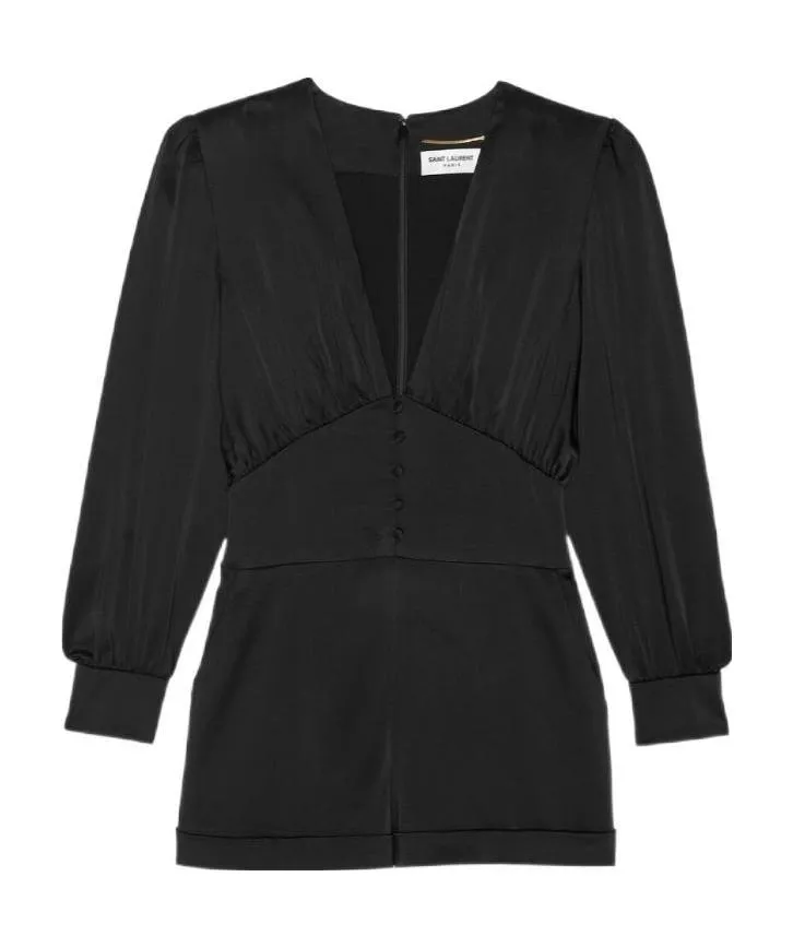 Long Sleeved V-Neck Jumpsuit