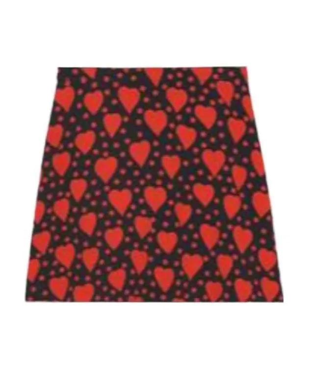 Heart-Print Mini Skirt