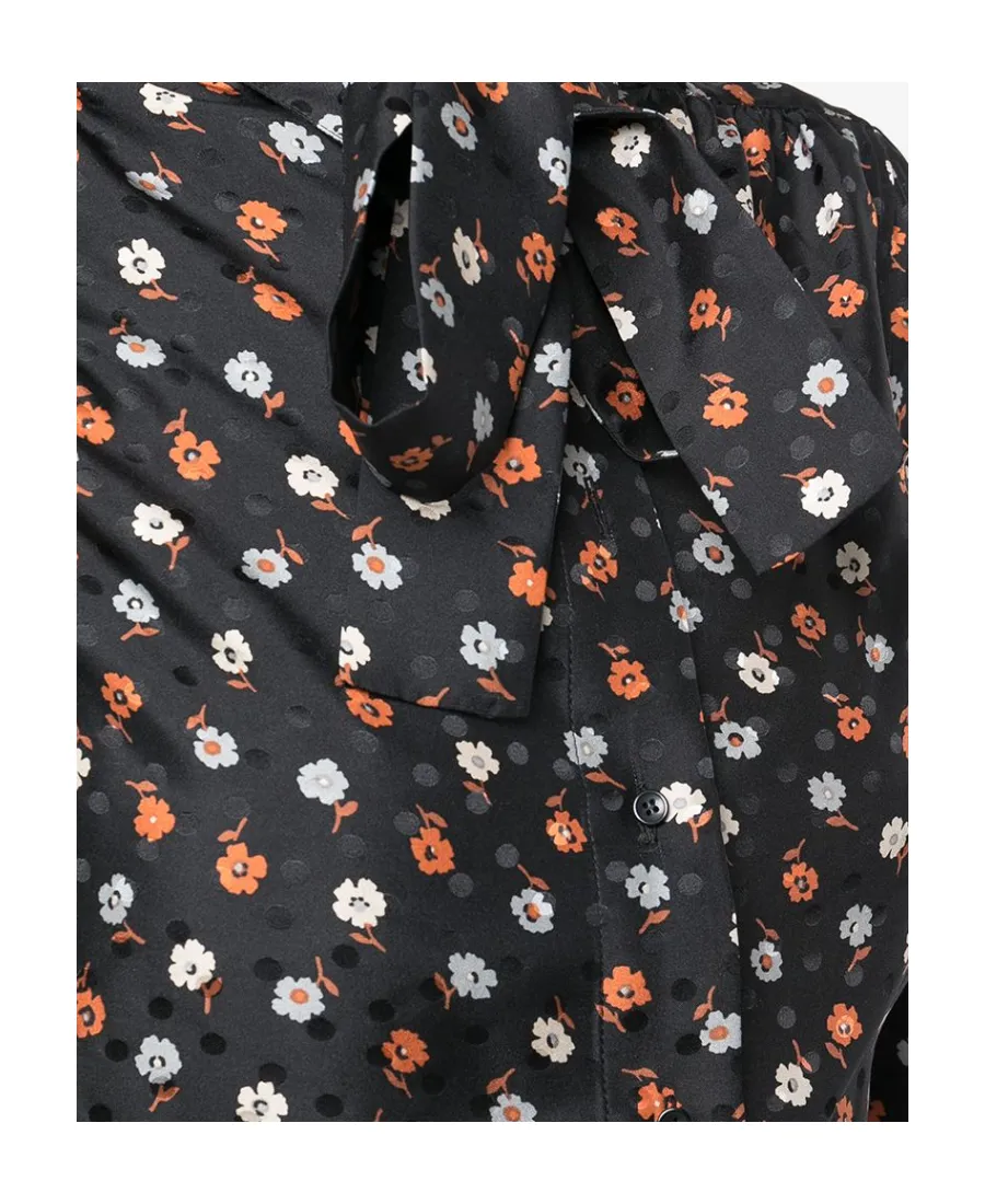 Floral-Print Long-Sleeve Blouse
