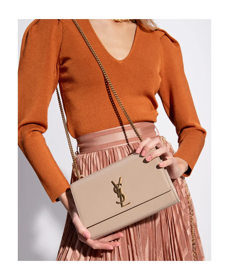 Logo Leather Shoulder Bag