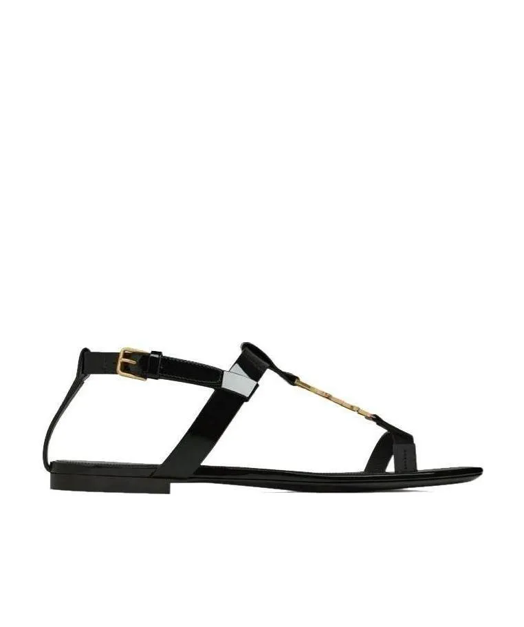 Cassandra Logo Plaque Sandals