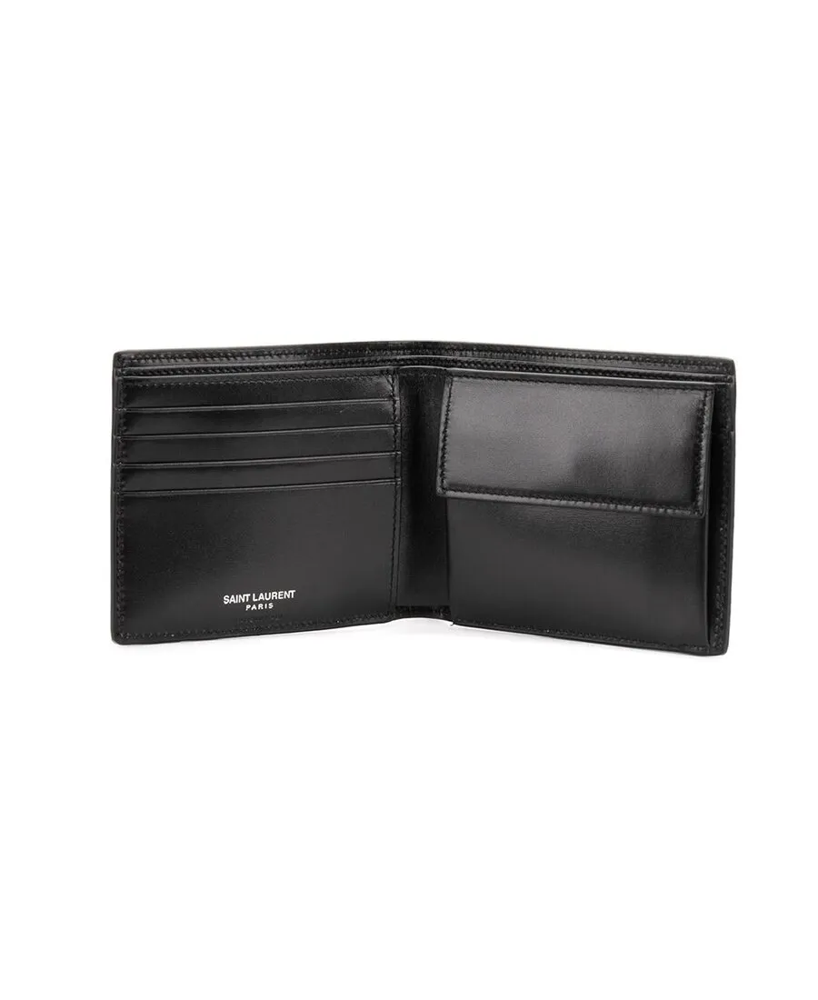 Monogram Logo Plaque Bi-Fold Wallet