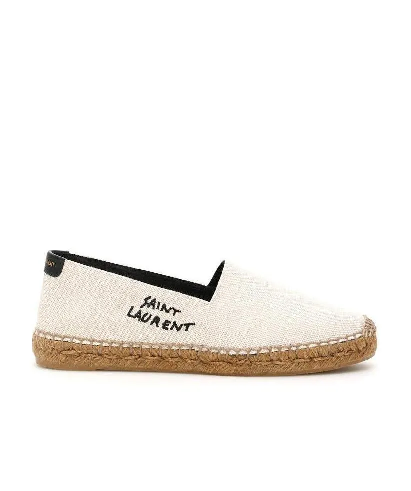 Logo Embroidered Slip-On Espadrilles