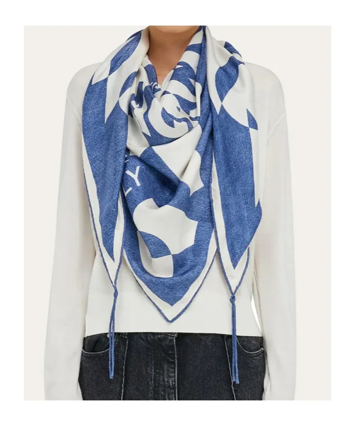 Venna Print Silk Scarf