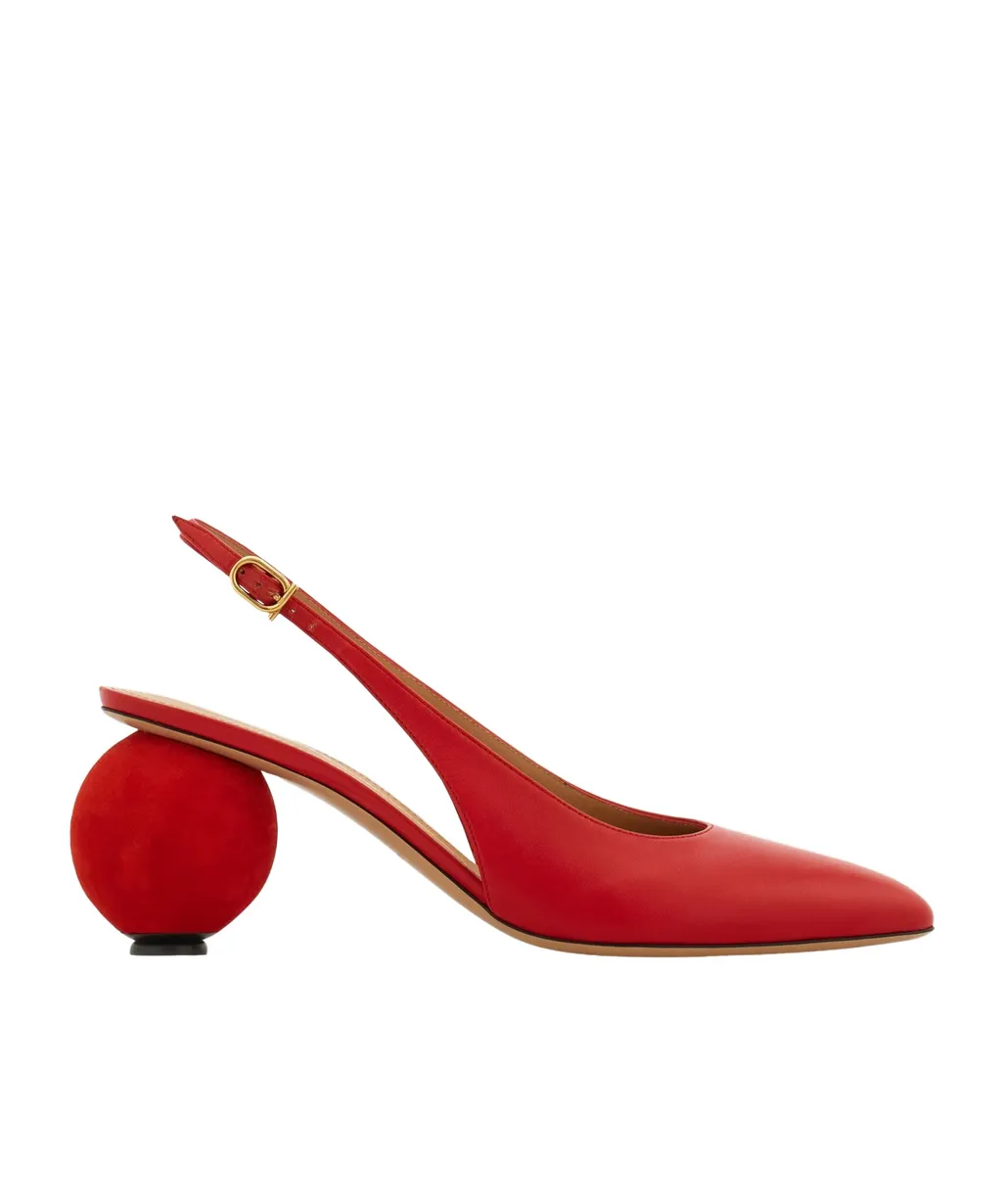 Spherical Heel Slingback Pump