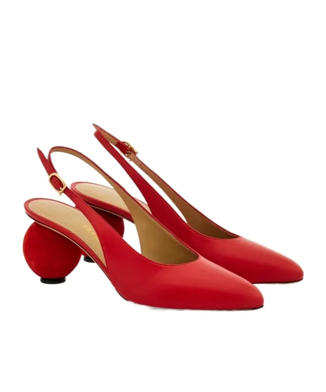 Spherical Heel Slingback Pump
