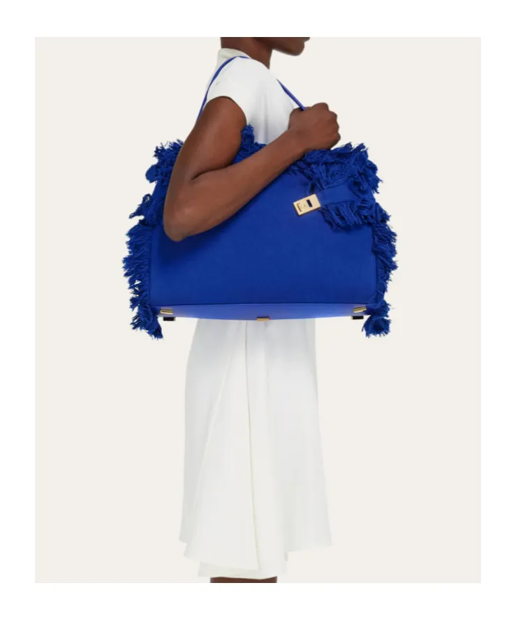 Fringed Hug Soft Shoulder Bag