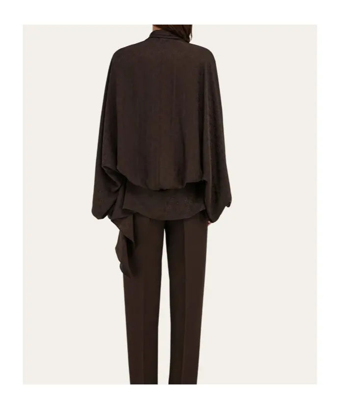 Monogram Silk Blouse