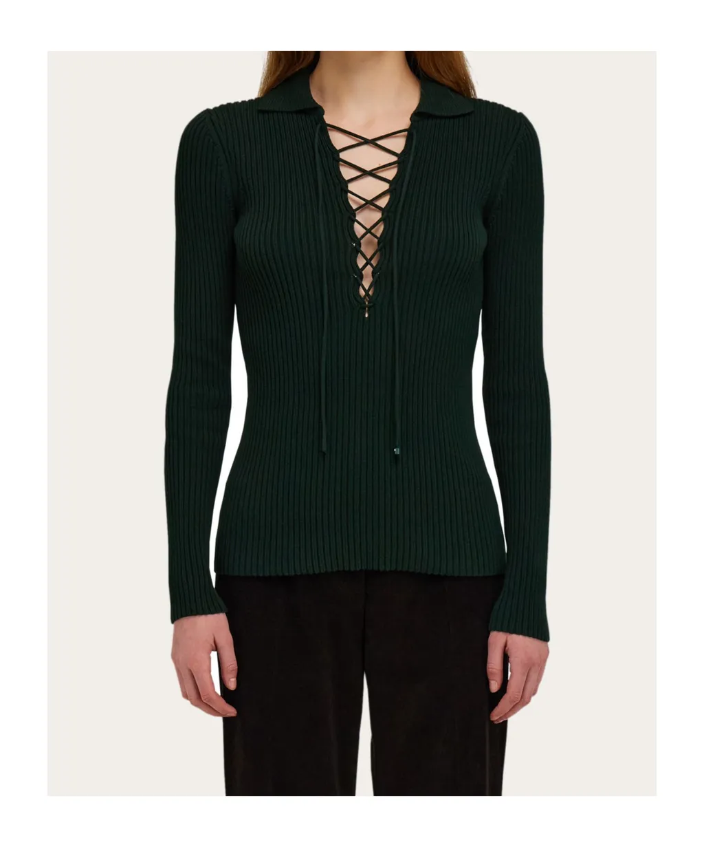 Lace Detail Knit Top