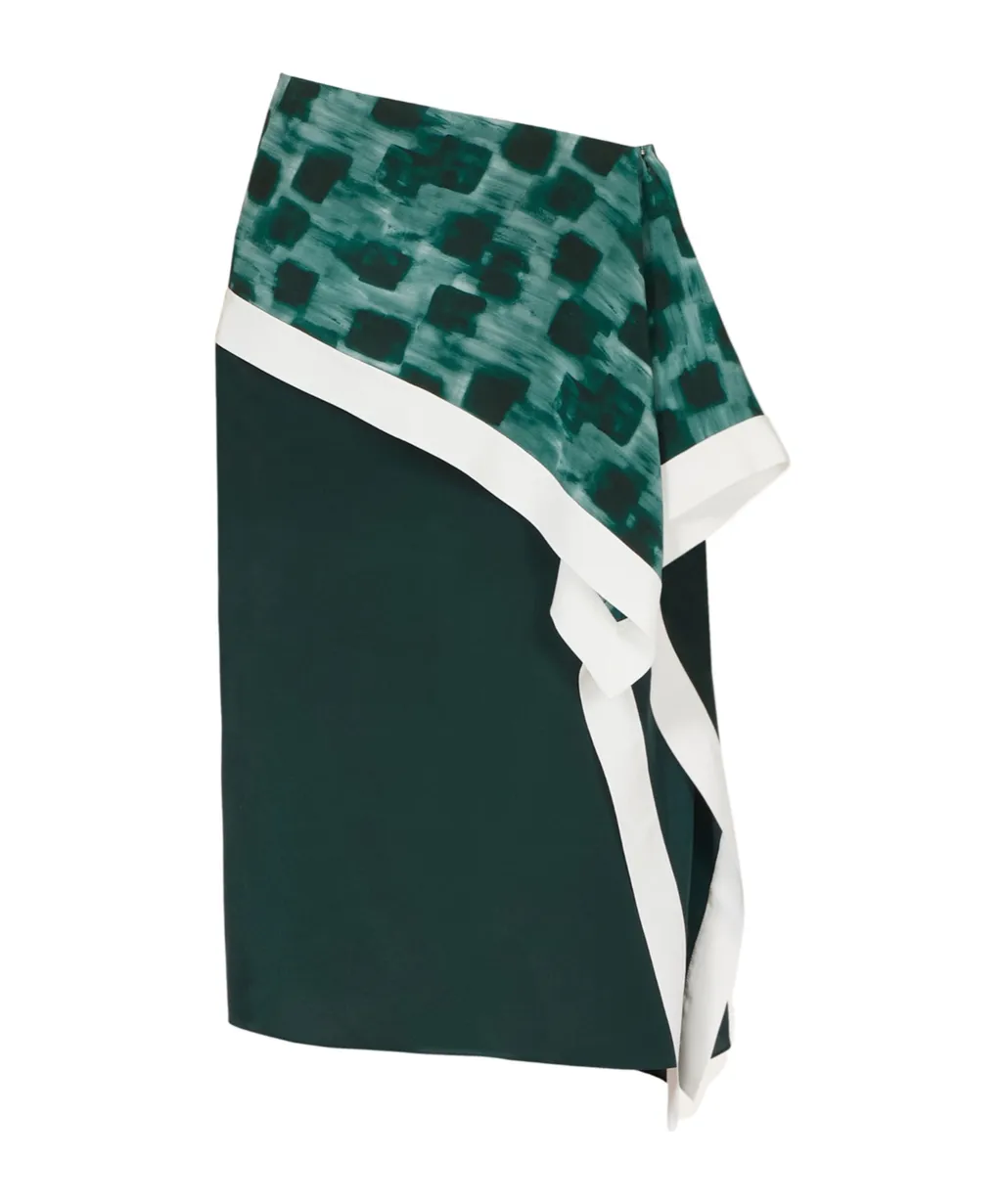 Asymmetric Skirt With Peplum Detail