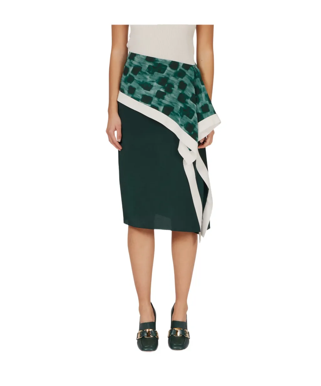 Asymmetric Skirt With Peplum Detail