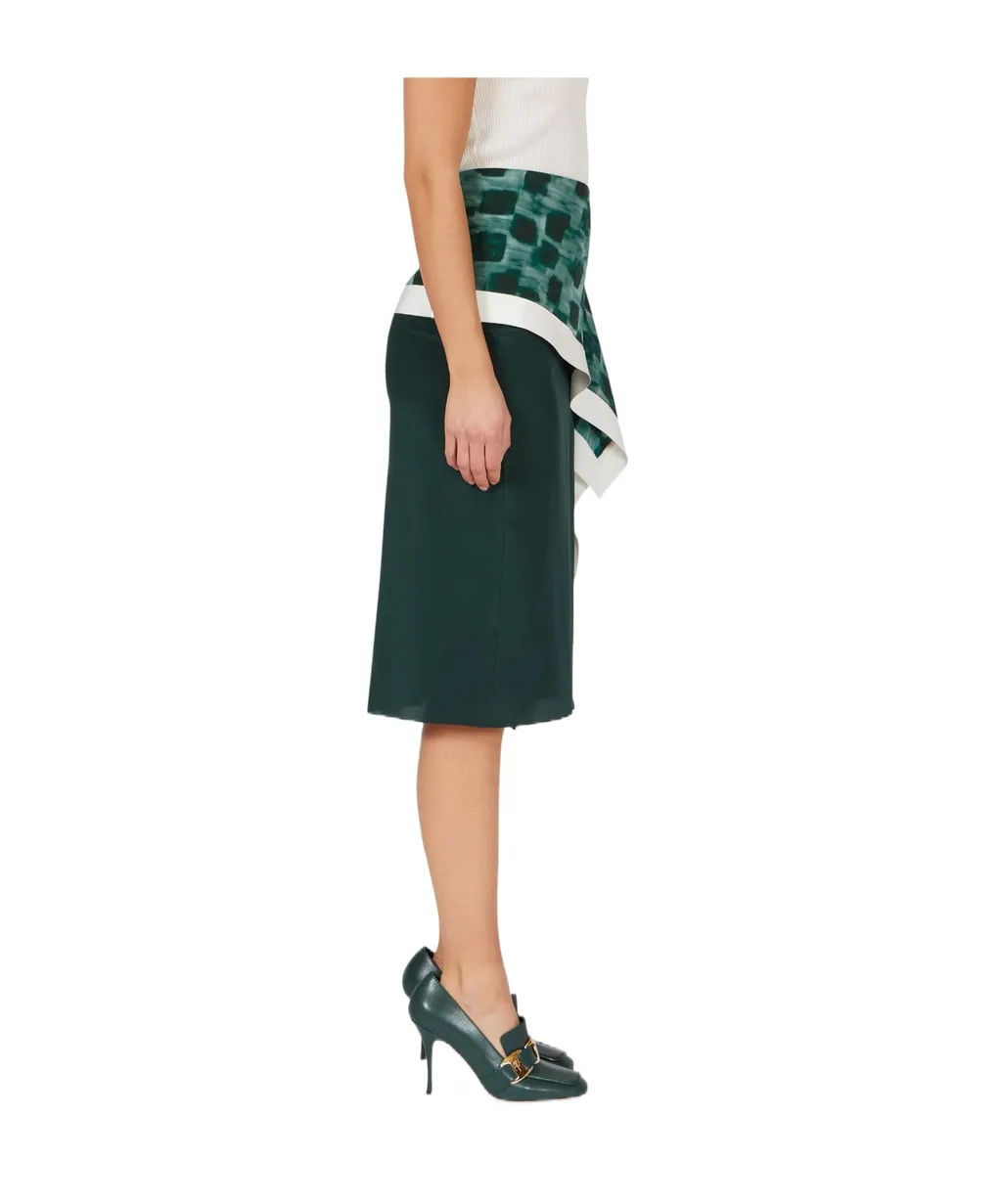 Asymmetric Skirt With Peplum Detail