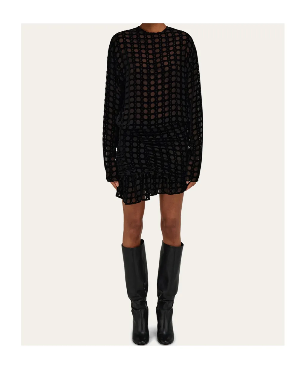 Devoré Velvet Mini Dress