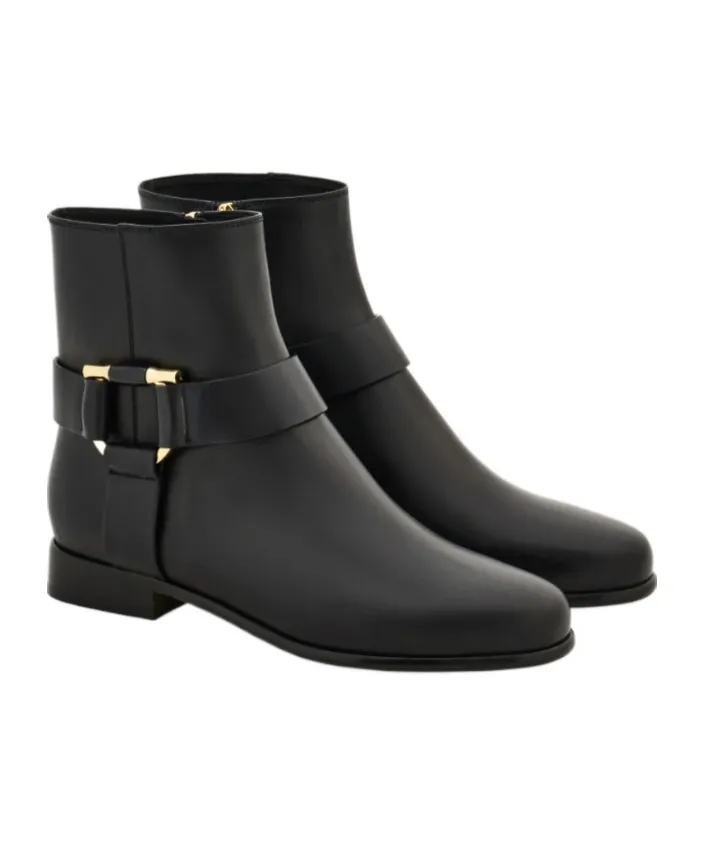 Gancini Ornament Ankle Boot
