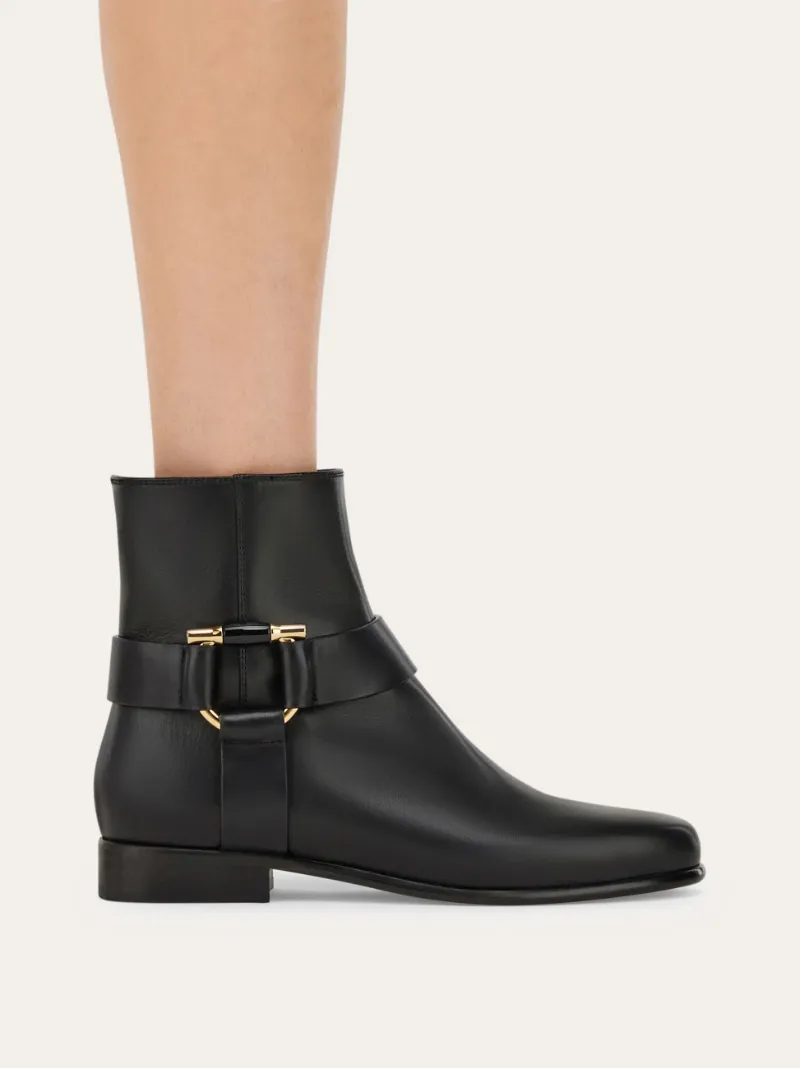 Gancini Ornament Ankle Boot