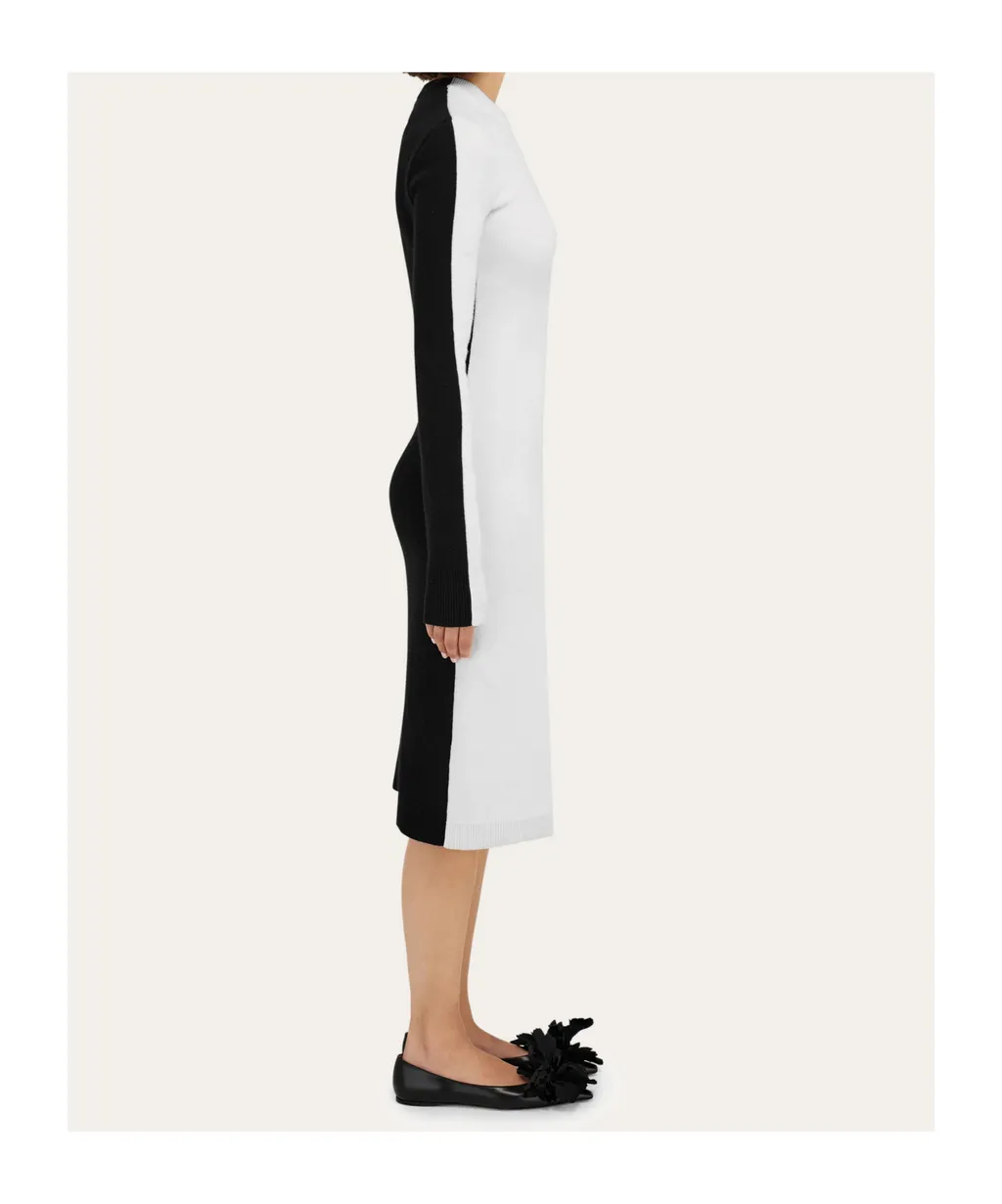 Two Tone Knitted Dress