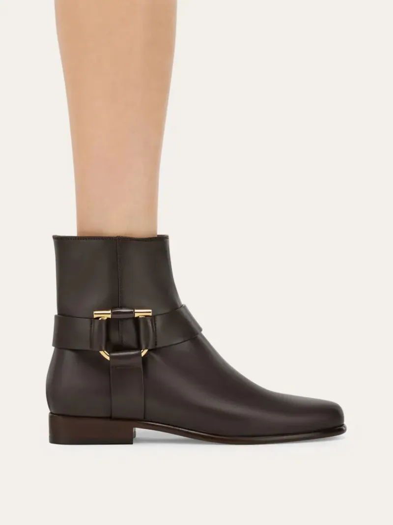 Gancini Ornament Ankle Boot