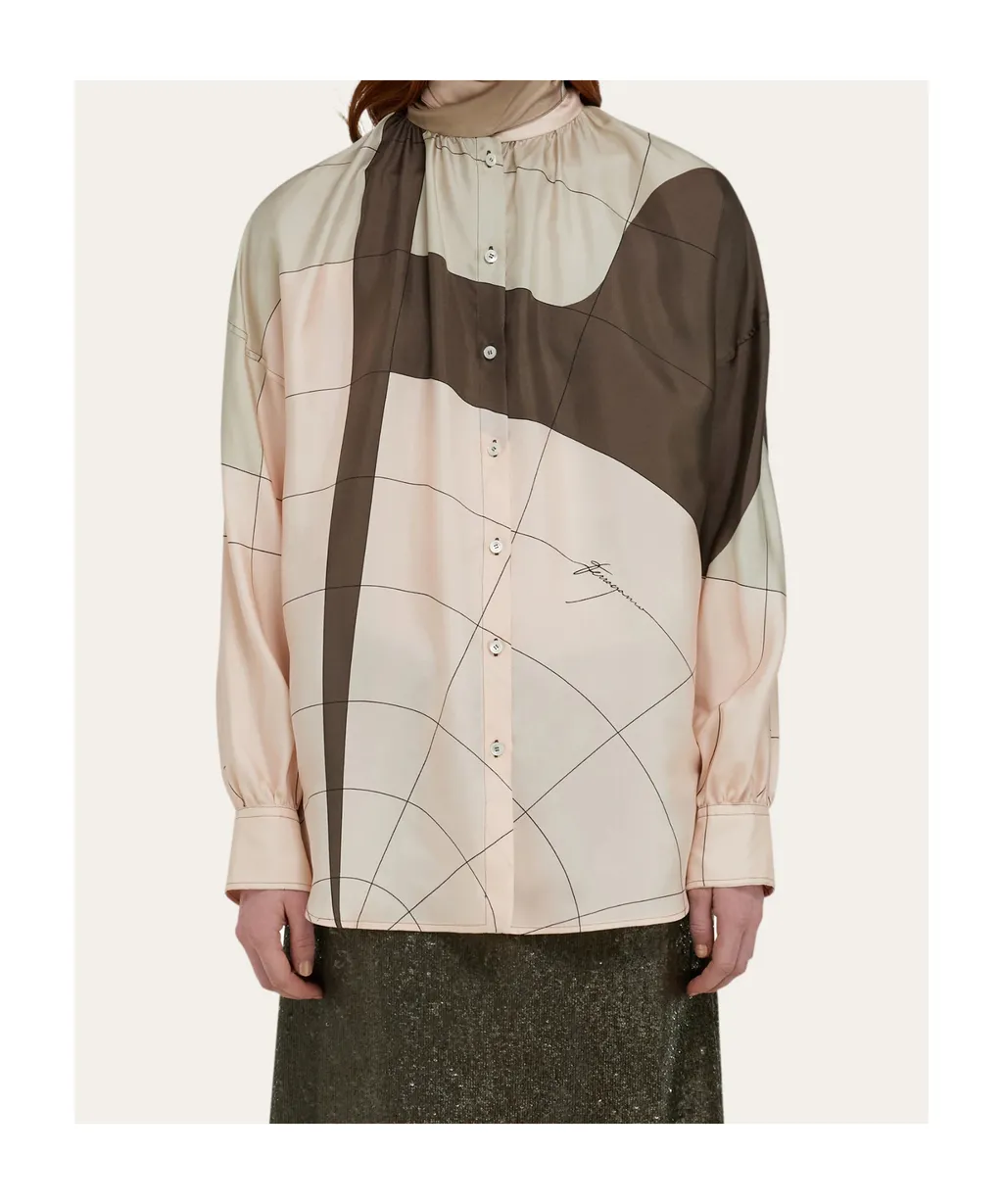 Silk Shirt With Sash