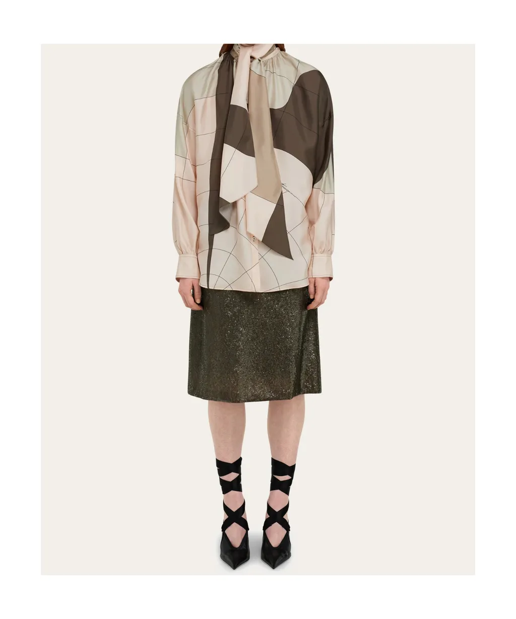 Silk Shirt With Sash