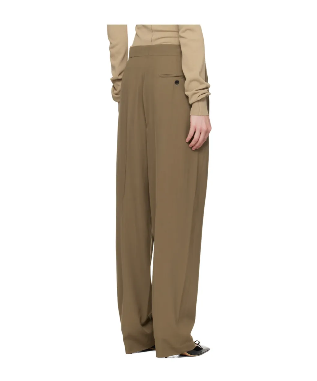 Trousers With Inverted Pleat