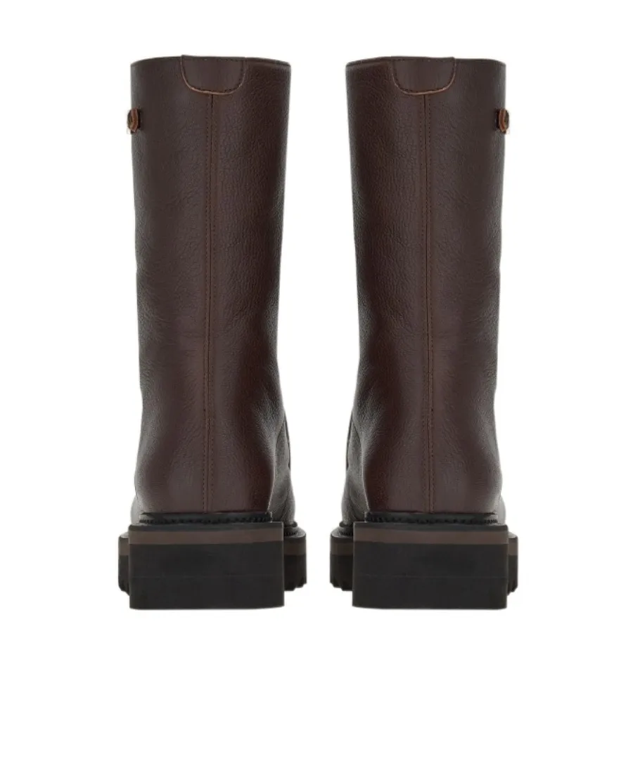 Gancini Plaque Ankle Boots