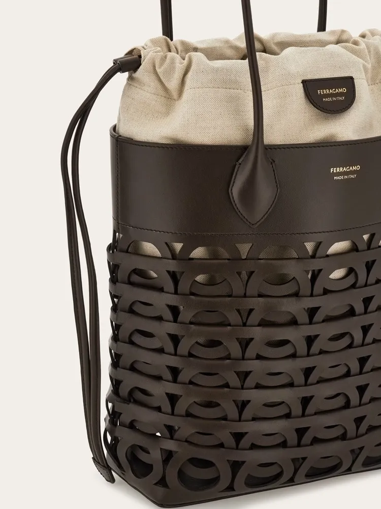 Small Gancini Drawstring Tote Bag