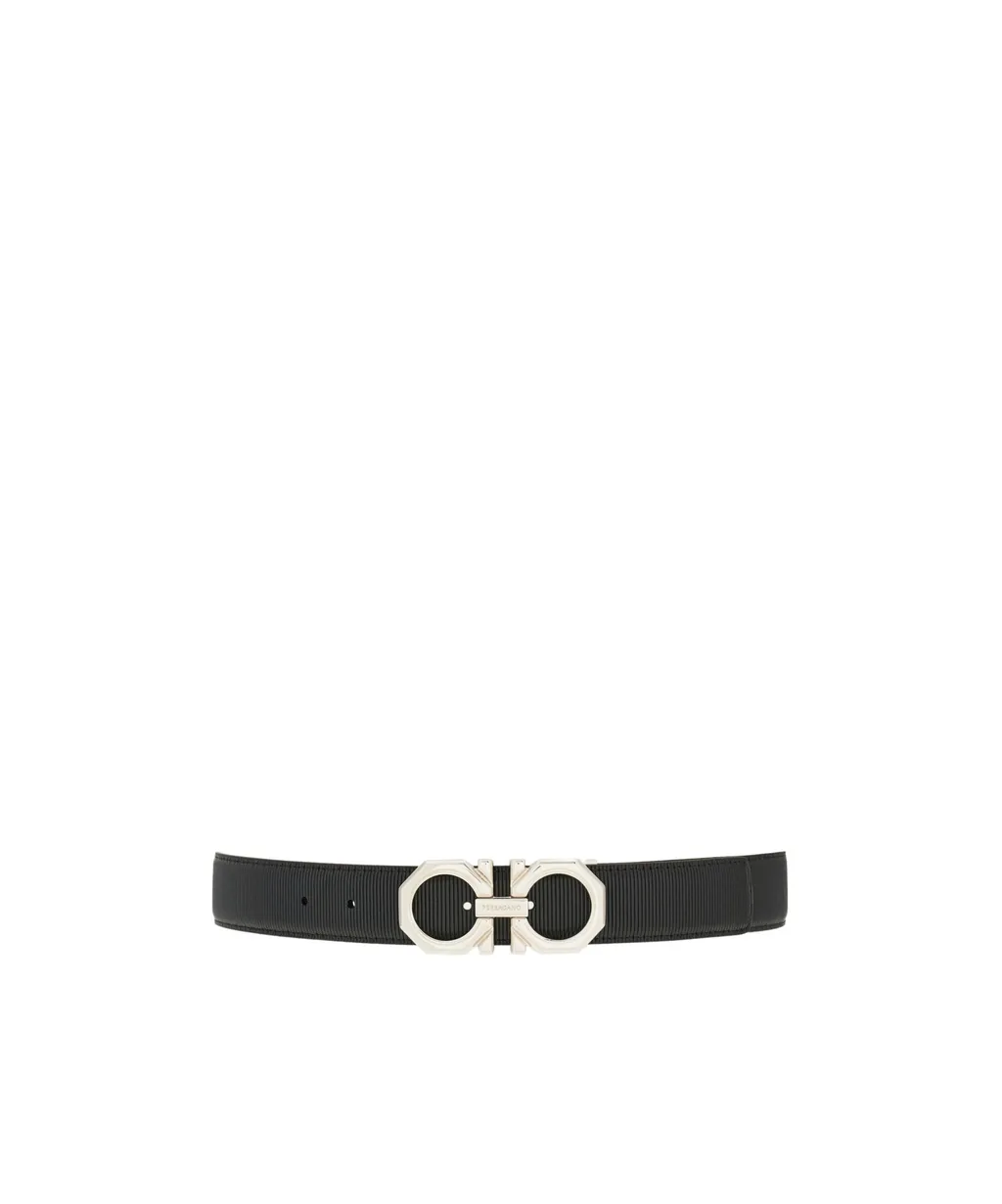 Reversible Gancini Buckle Belt