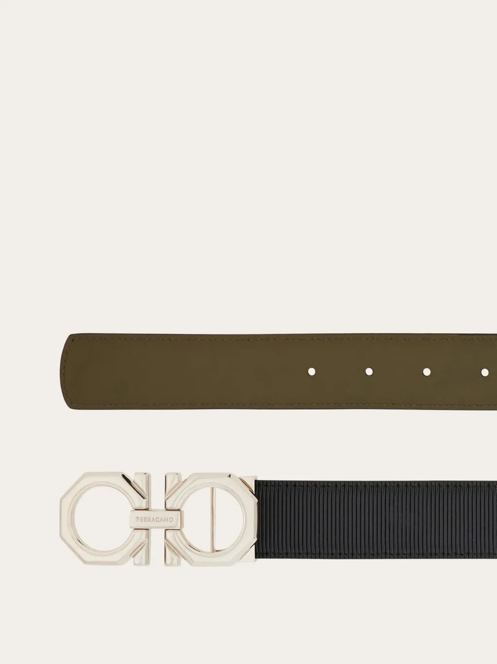 Reversible Gancini Buckle Belt