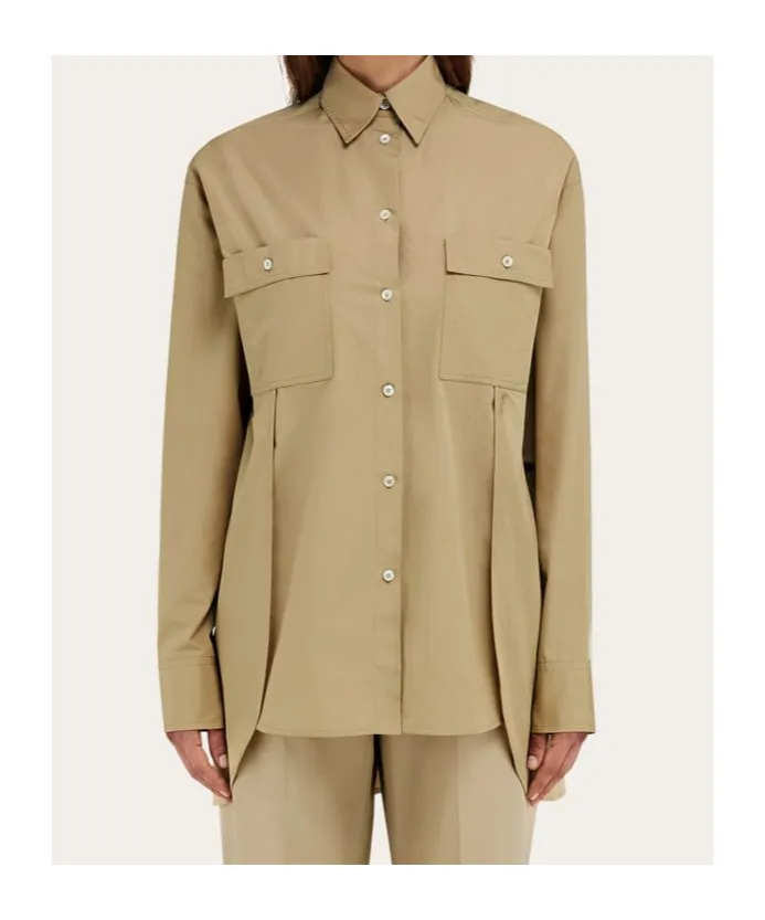 Long-Sleeved Poplin Shirt