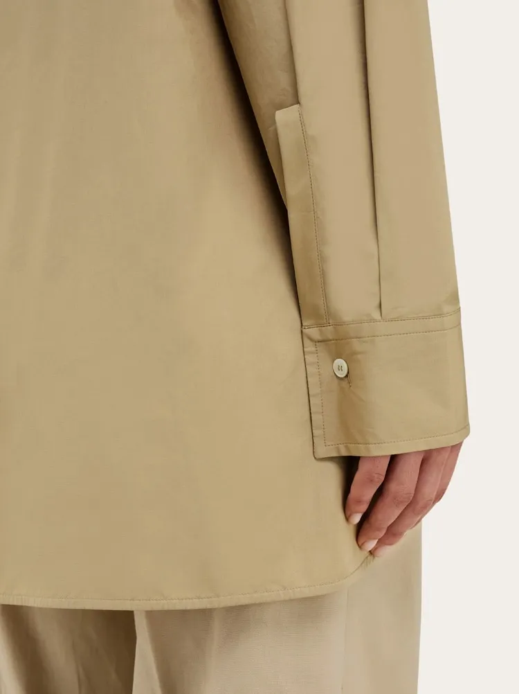 Long-Sleeved Poplin Shirt