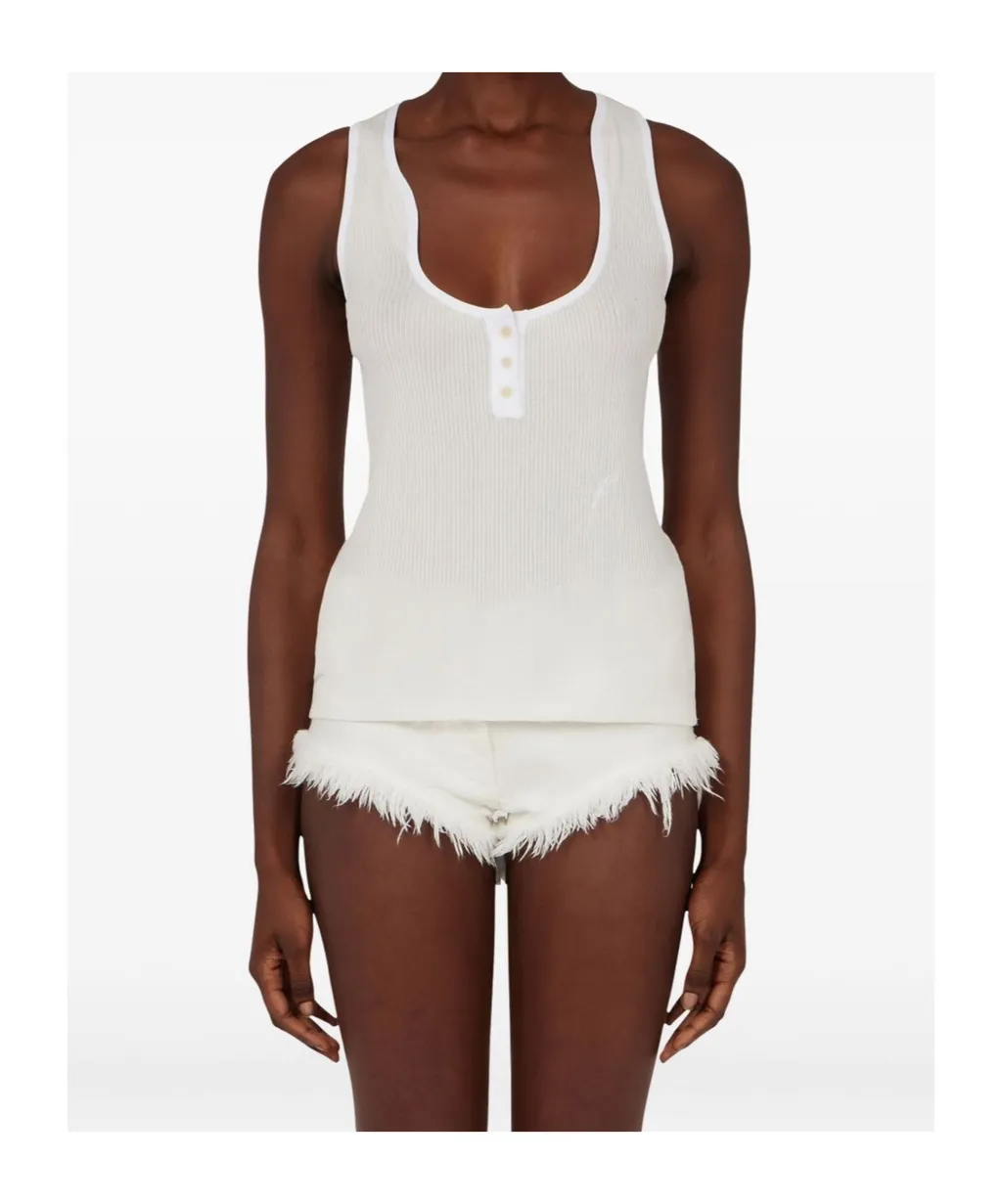 Sculptural Neckline Vest