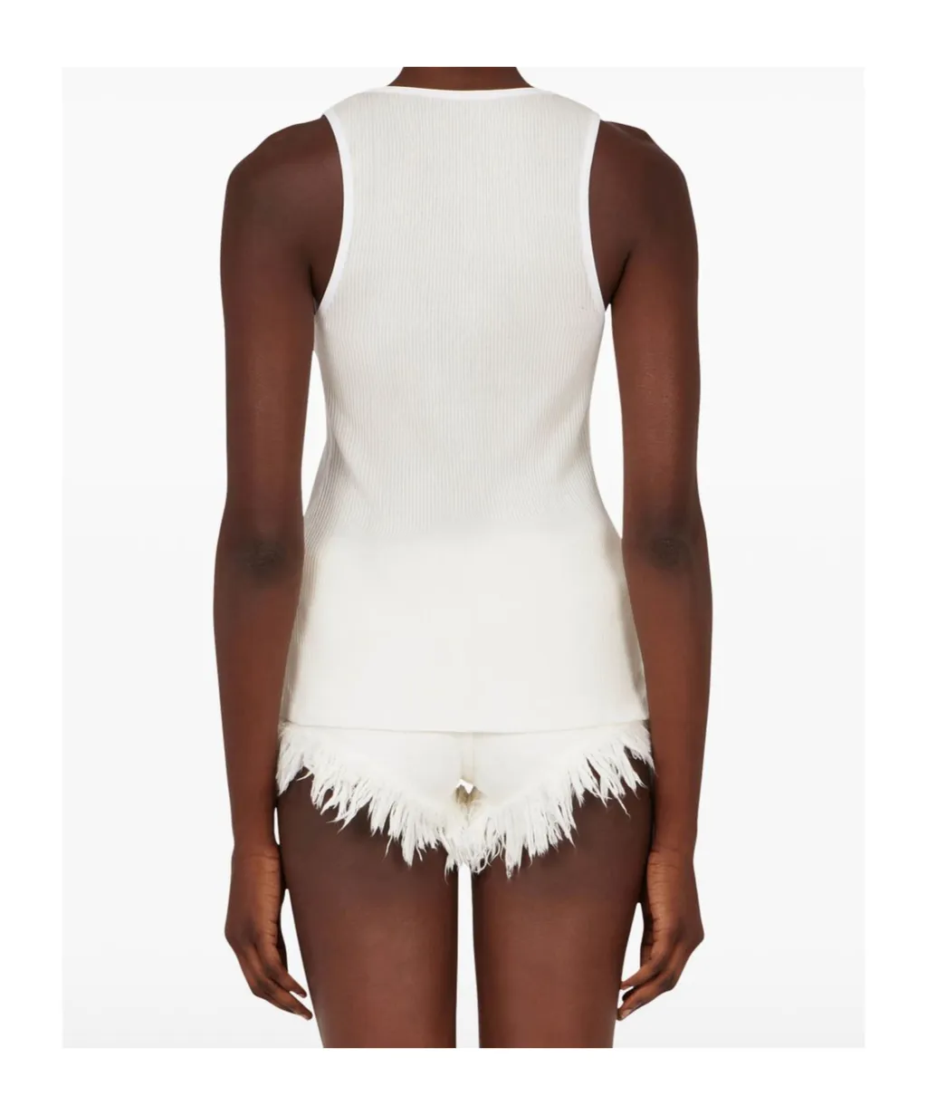 Sculptural Neckline Vest
