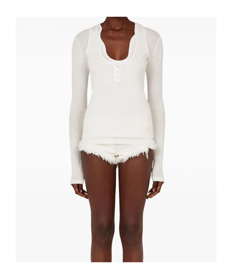 Sculptural Neckline Vest