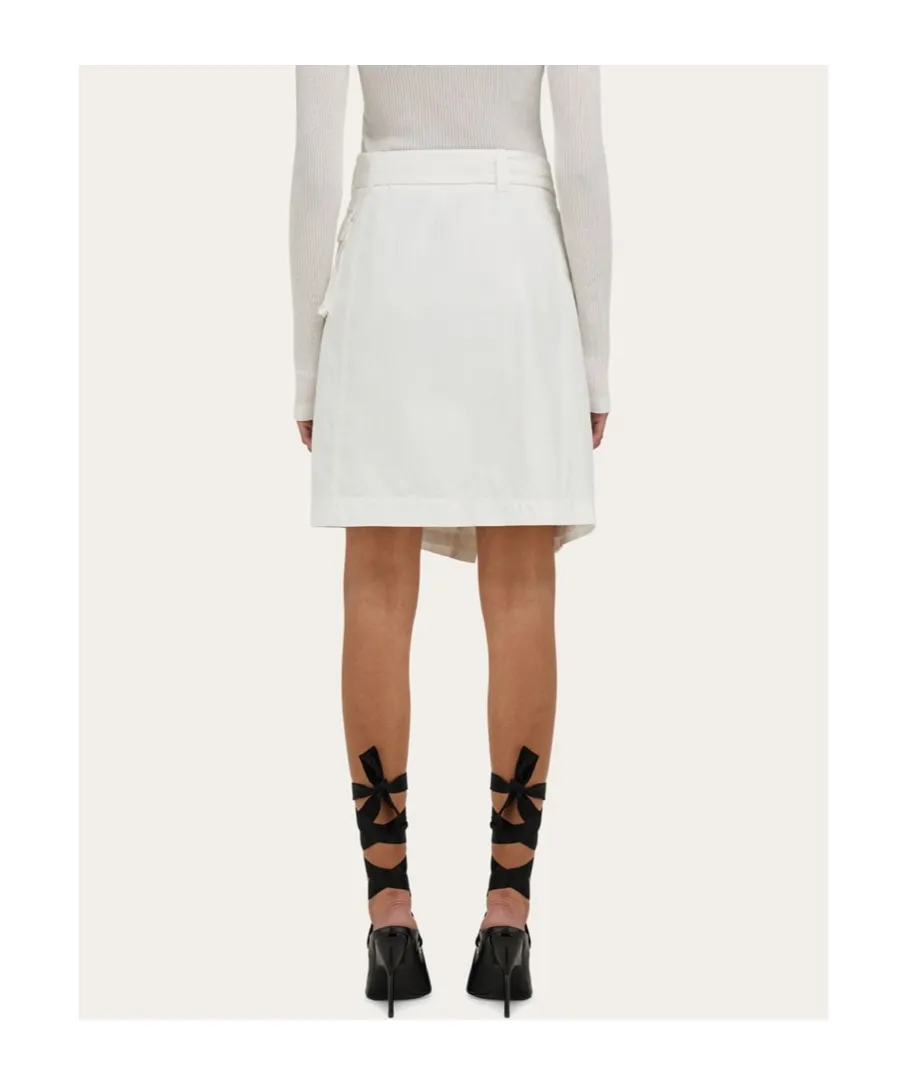 Self-Tied Wrap Midi Skirt