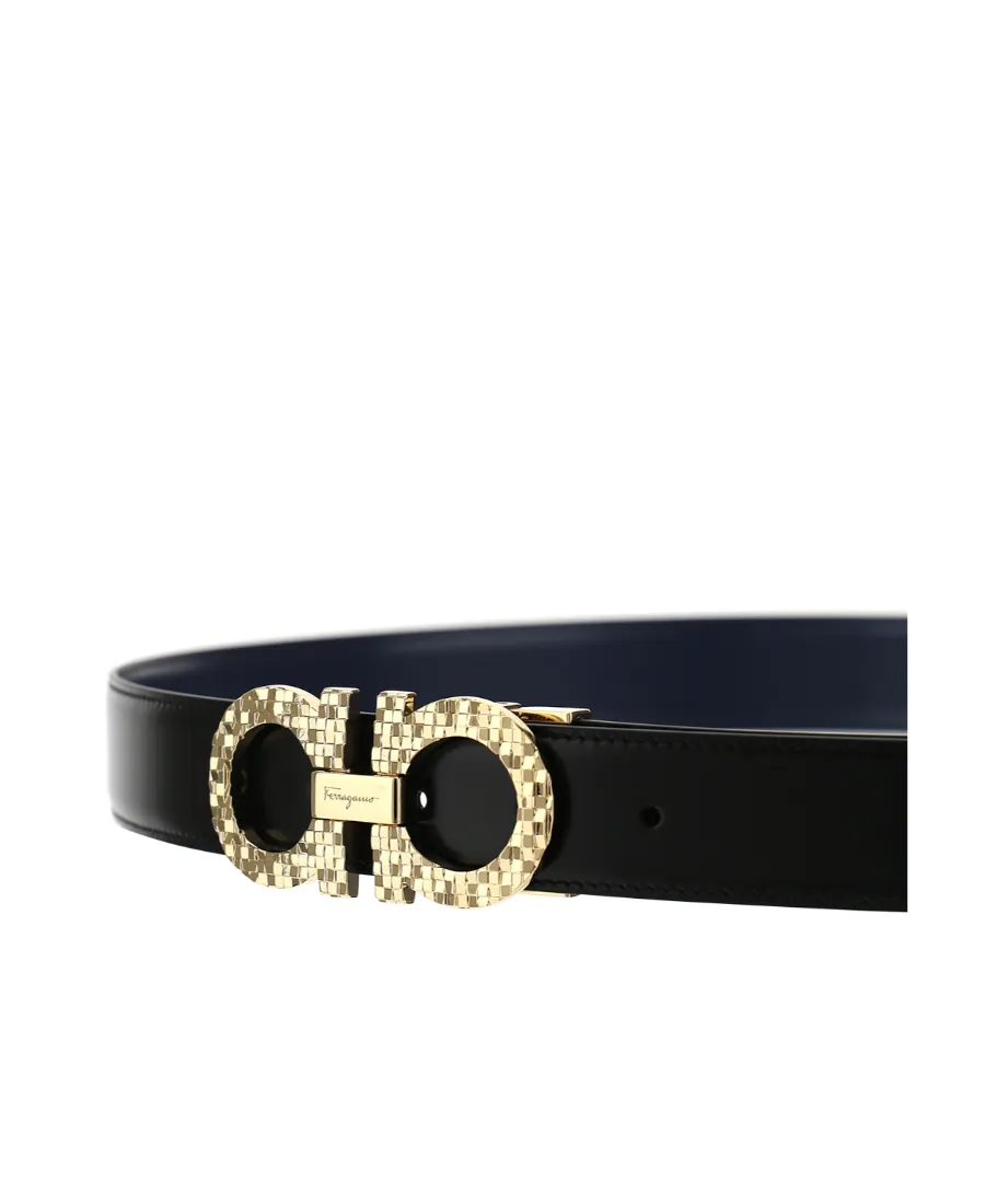 Calfskin Buckle Double-Sided Belt