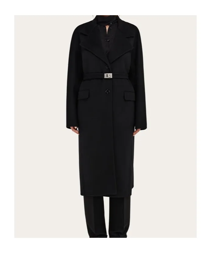 Single-Breasted Belted Coat