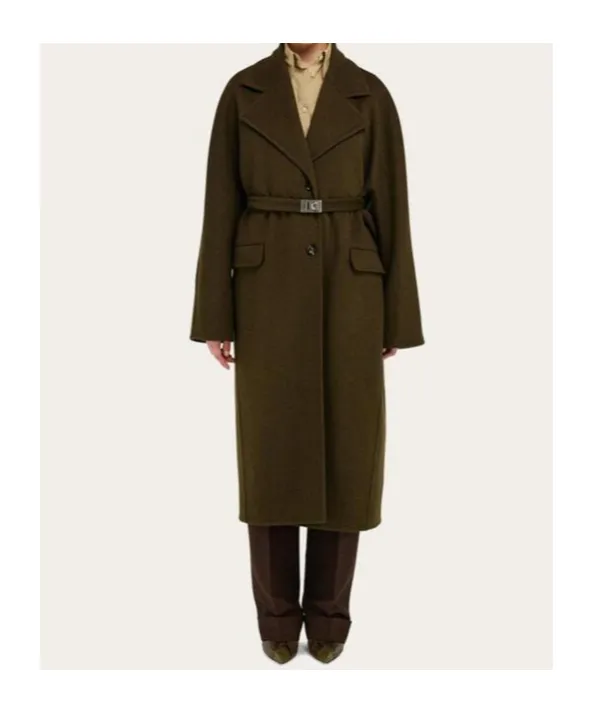 Single-Breasted Belted Coat
