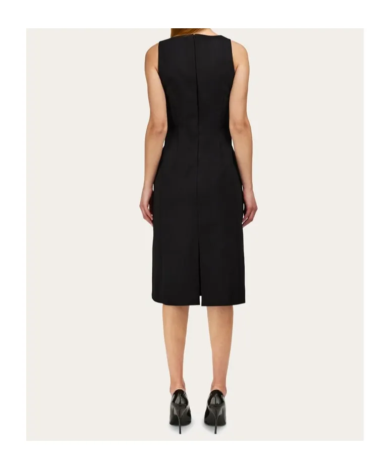 Gathered Neckline Corseted Dress