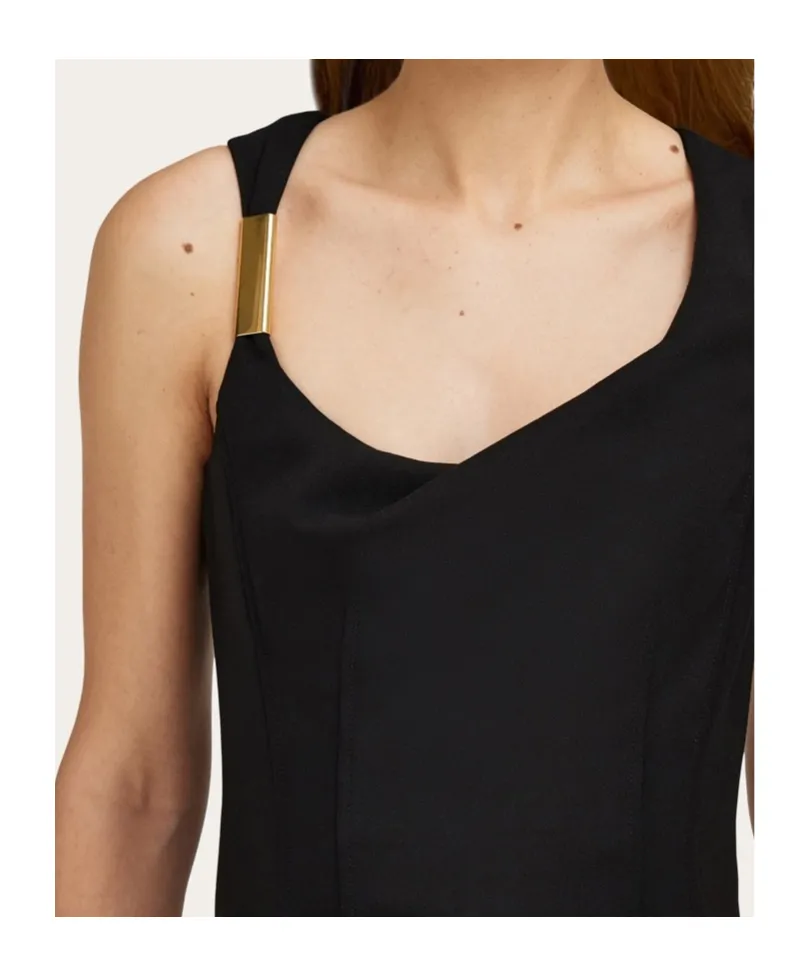 Gathered Neckline Corseted Dress