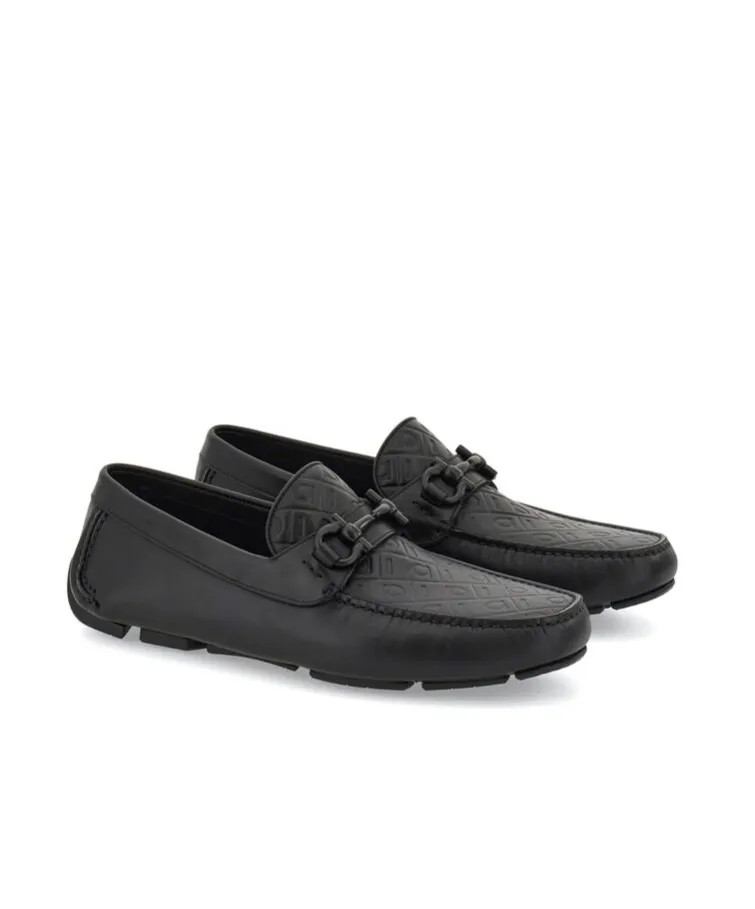 Gancini Leather Driving Shoes