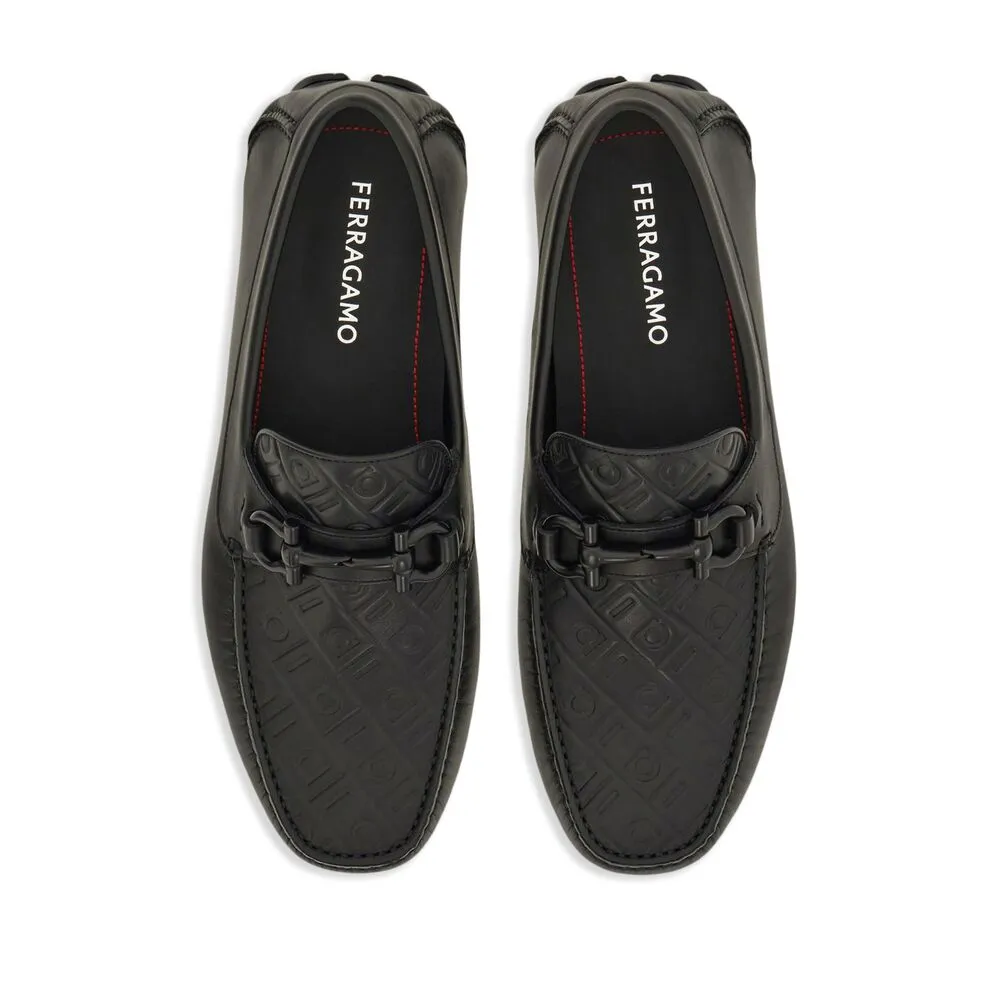 Gancini Leather Driving Shoes