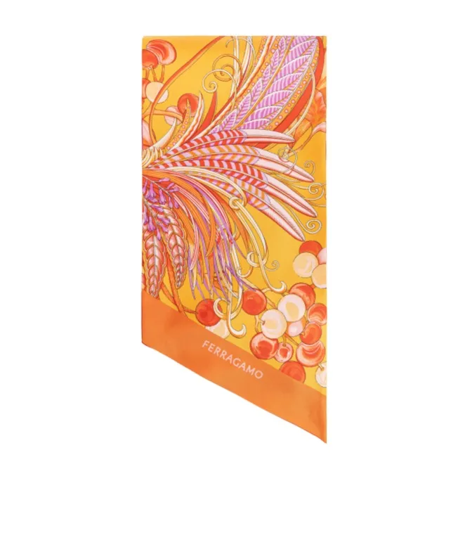 Pattern Silk Scarf