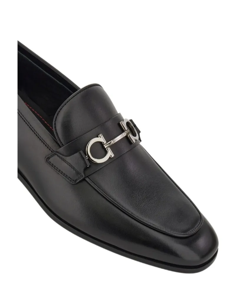 Gancini-Plaque Loafers